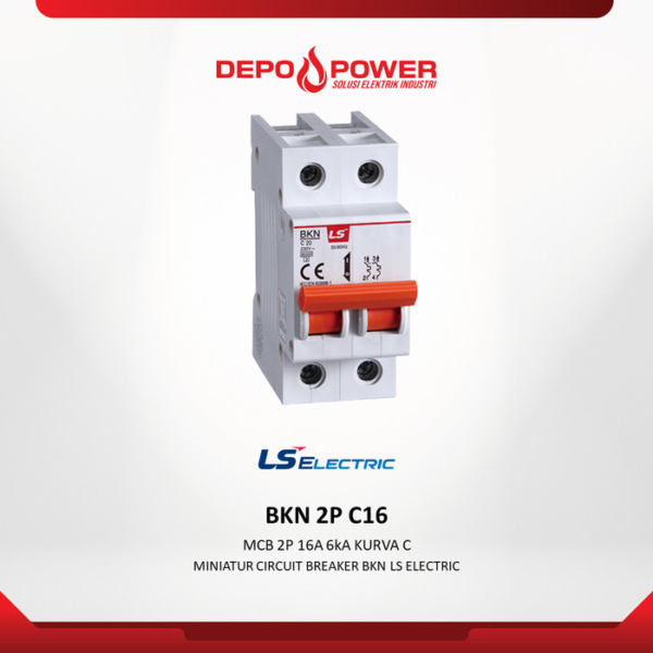 LS Electric MCB 2P 16A 6kA KURVA C BKN-2P-C16