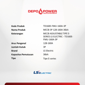 LS Electric MCCB 3P 128-160A 36kA TD160E-FMU-160A 3P