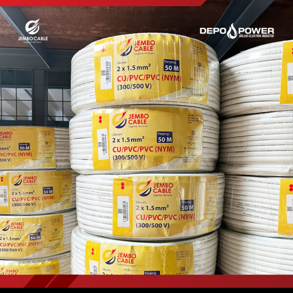 JEMBO CABLE NYM 2X1,5MM KABEL LISTRIK - Gambar 2