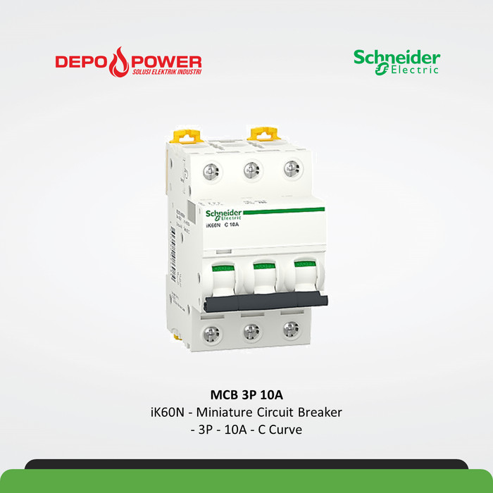 SCHNEIDER MCB 3P 10A IK60N A9K24310