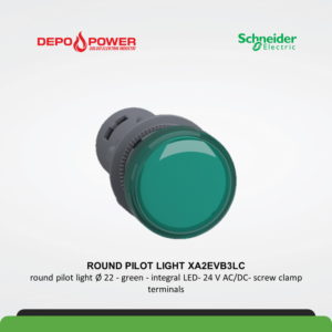 SCHNEIDER ROUND PILOT LIGHT XA2EVB3LC GREEN / WARNA HIJAU