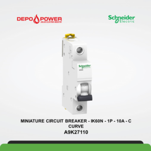 SCHNEIDER MINIATURE CIRCUIT BREAKER - IK60N - 1P - 10A - C CURVE A9K27110