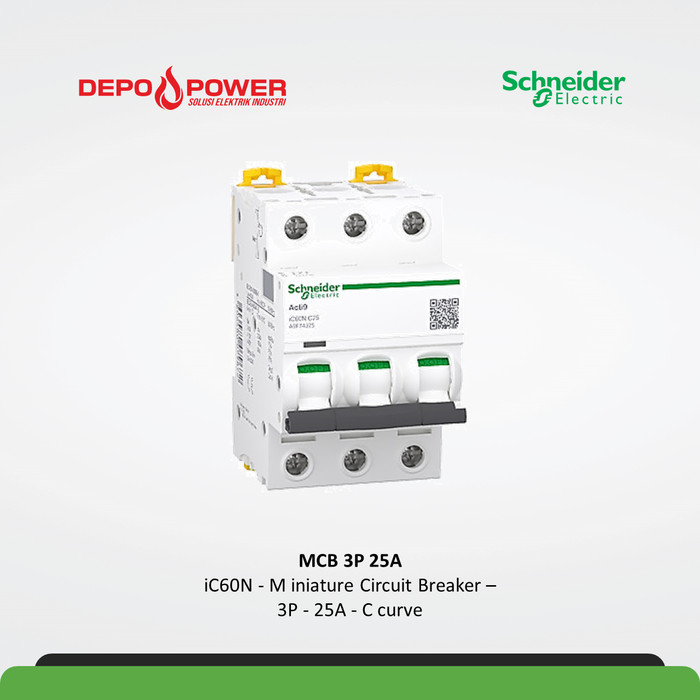 SCHNEIDER MCB 3P 25A IC60N A9F74325