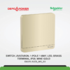 SCHNEIDER E8331L1LED_WG_G3 SWITCH, AVATARON, 1-POLE 1-WAY, LED, BRASS TERMINAL, IP20, WINE GOLD